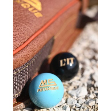 Boule de Pétanque IT Inox Noire Mat Demi-Tendre | MS Pétanque