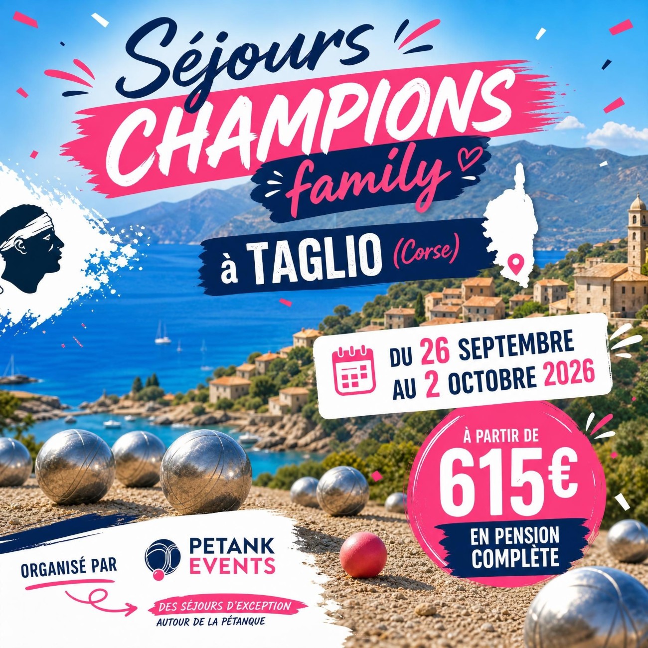 SÉJOUR CHAMPIONS FAMILY (Corse) du 26 sept au 2 oct 2026