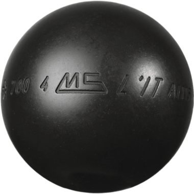 Boule de Pétanque IT Inox Noire Mat Demi-Tendre | MS Pétanque