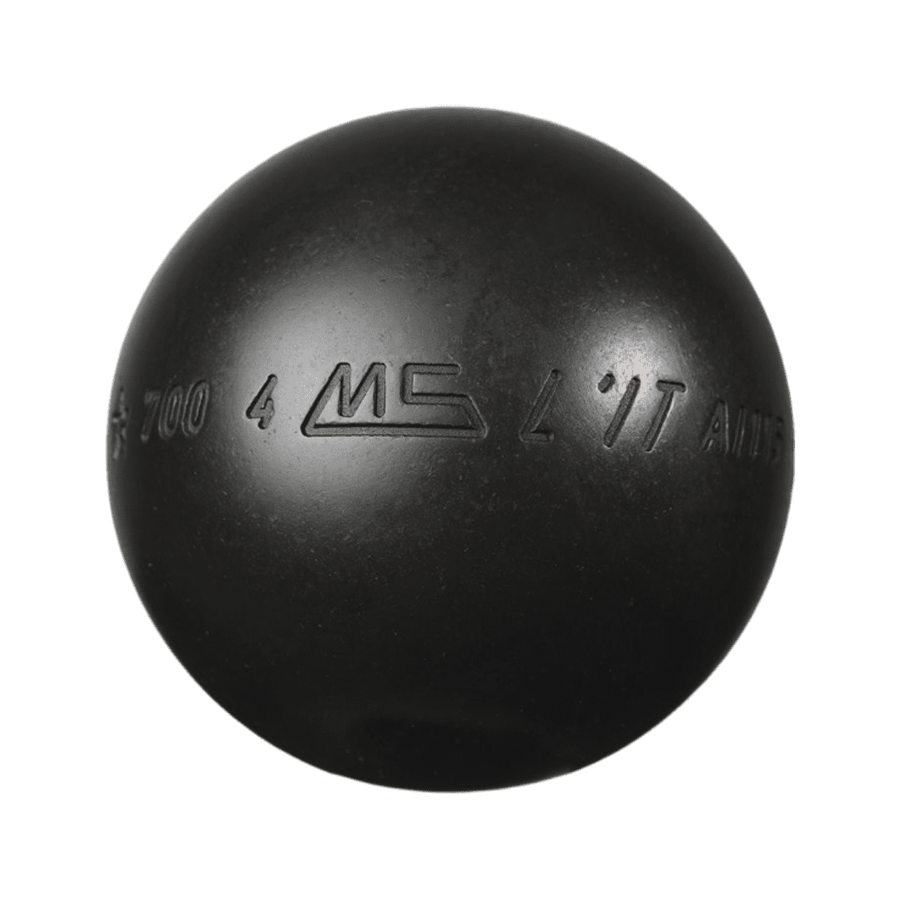 Boule de Pétanque IT Inox Noire Mat Demi-Tendre | MS Pétanque