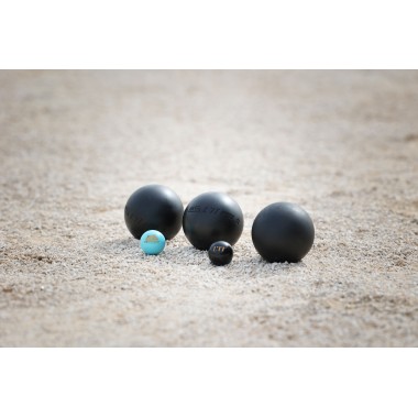 Boule de Pétanque IT Inox Noire Mat Demi-Tendre | MS Pétanque